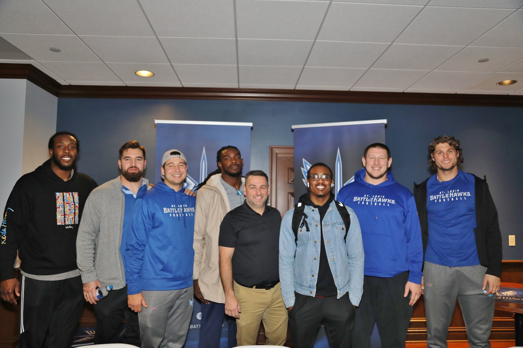 #98 Will Clark, 90 Casey Sayles, 48 Tanner Carew, 42 Shaq Jones, Executive Director Chris Martinez, 29 David Rivers, 94 Kellen Soulek, 89 Connor Davis,